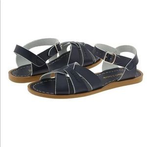 SALTWATER BY HOY NAVY BLUE LEATHER SANDAL